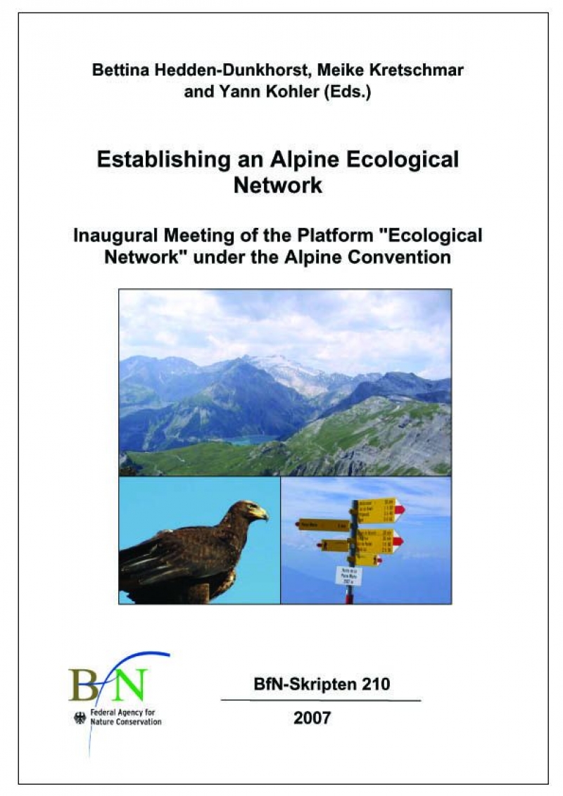 Proceedings of the platform &quot;Ecological Network&quot; of the Alpine Convention