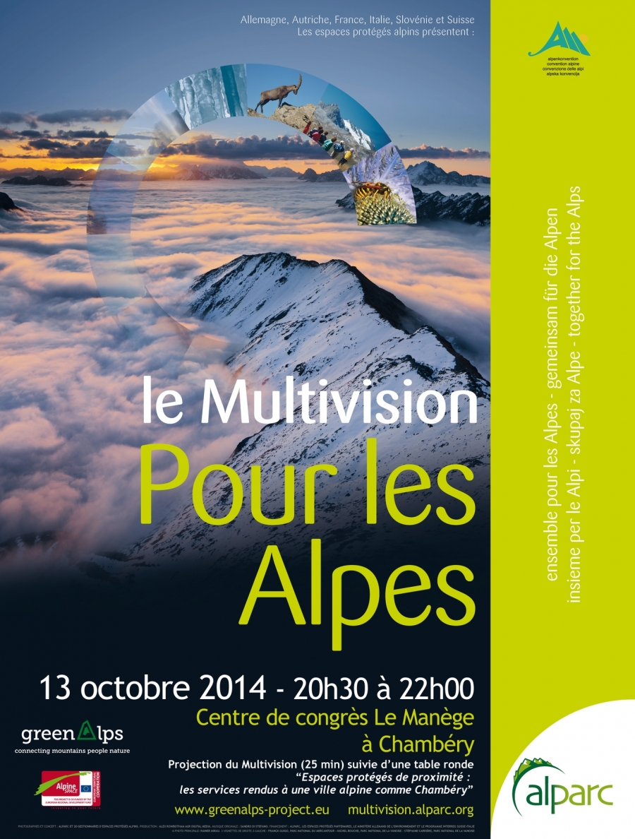 Projection du  film «  Multivision pour les Alpes » le 13.10.2014 à Chambéry